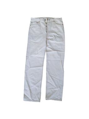 Levi's 501XX Jeans Mens W36 L34 White Beige Straight Leg Button Fly Denim Pants
